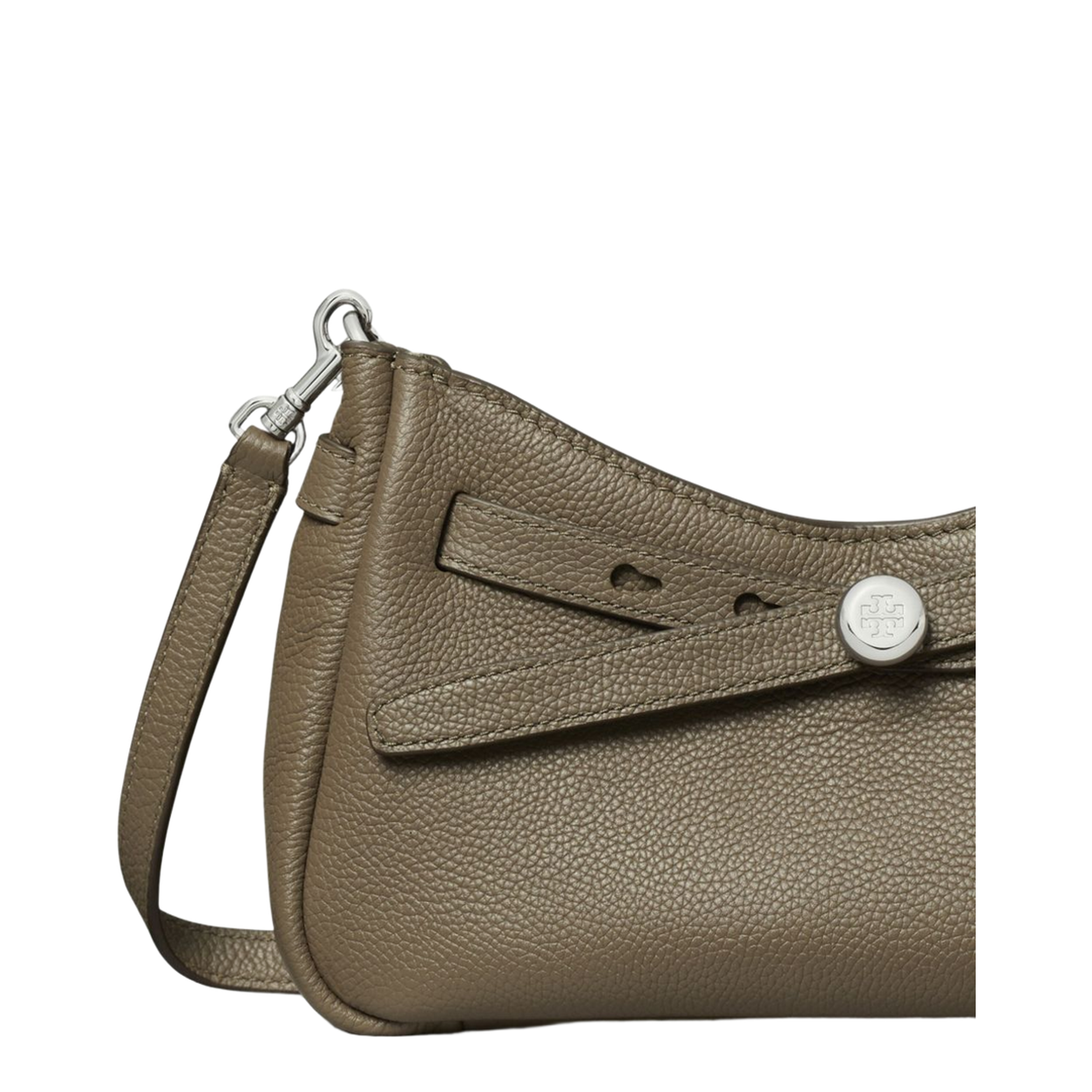 Romy Pebbled Leather Crossbody - Wild Mushroom