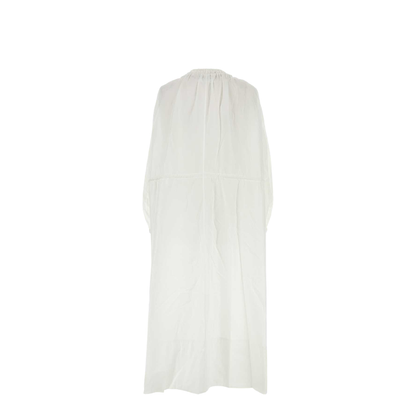 Cotton Maxi Dress with Double Coulisse