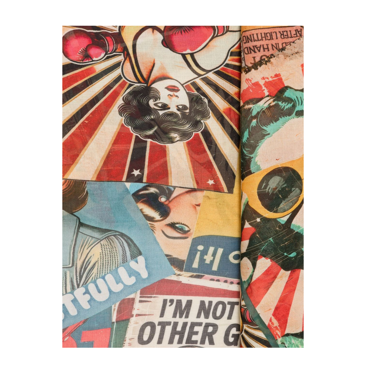 MAYFEYR - Faliero Sarti - Multicolor Comic Strip Print Scarf - 21523370