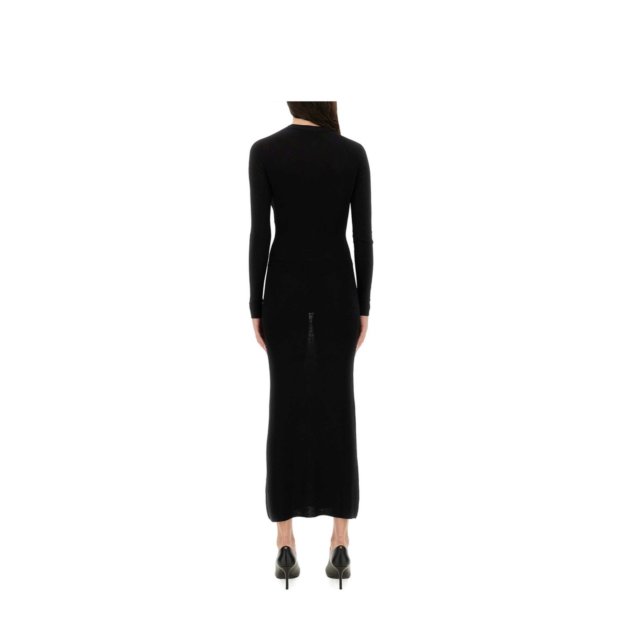 Fitted Long Dress Black