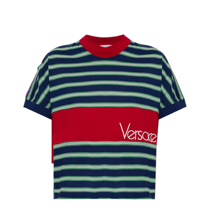 MAYFEYR - Versace - T-Shirt With Striped Pattern - 10259081A184396UF90