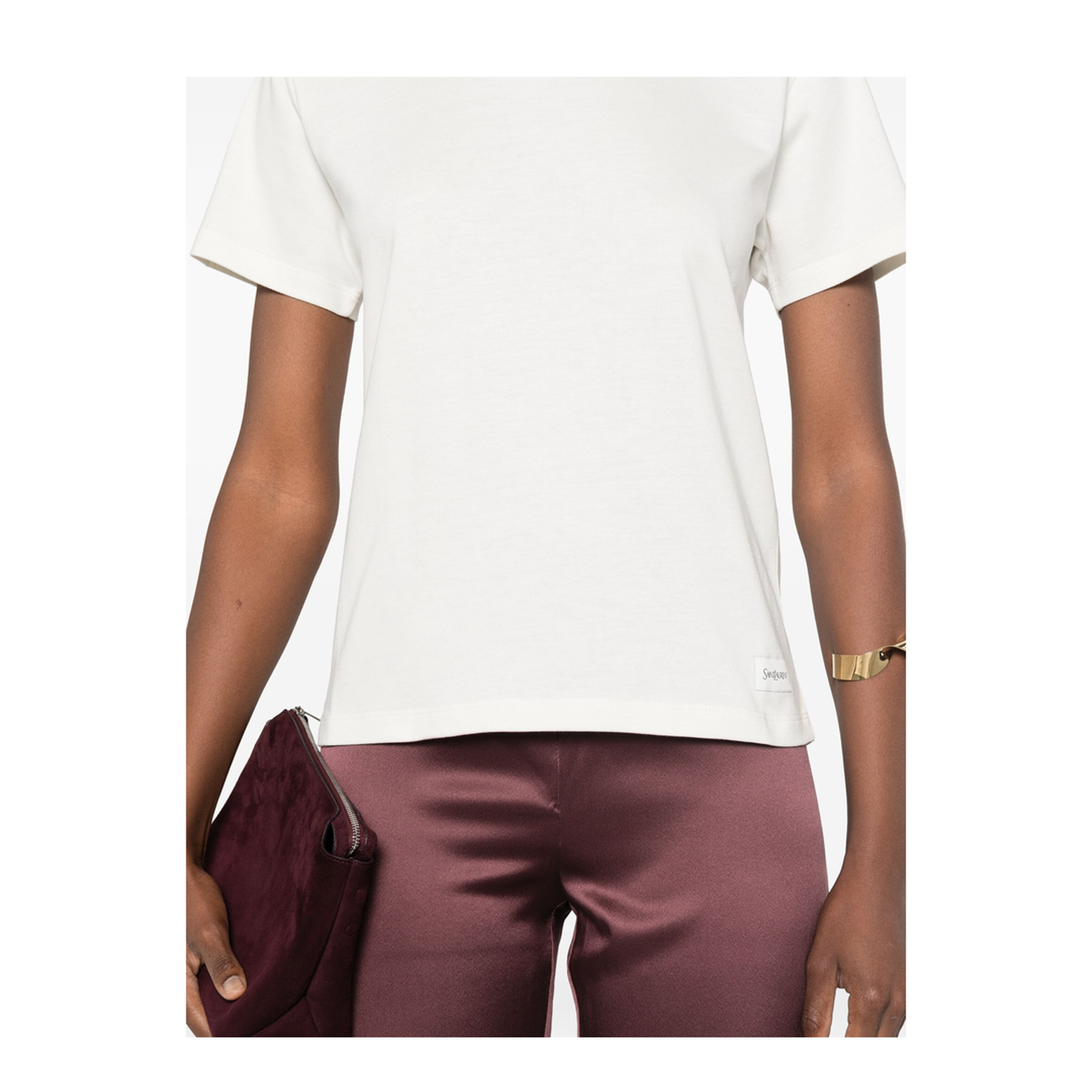 MAYFEYR - Saint Laurent - Classic Logo-Tag T-Shirt - 810277Y37RY9502