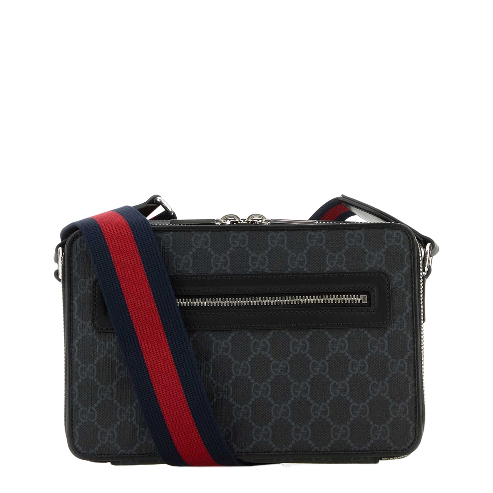 GG Black Small Canvas Shoulder Bag - Navy Blue