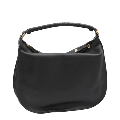 Shoulder Bag in Soft Leather Black