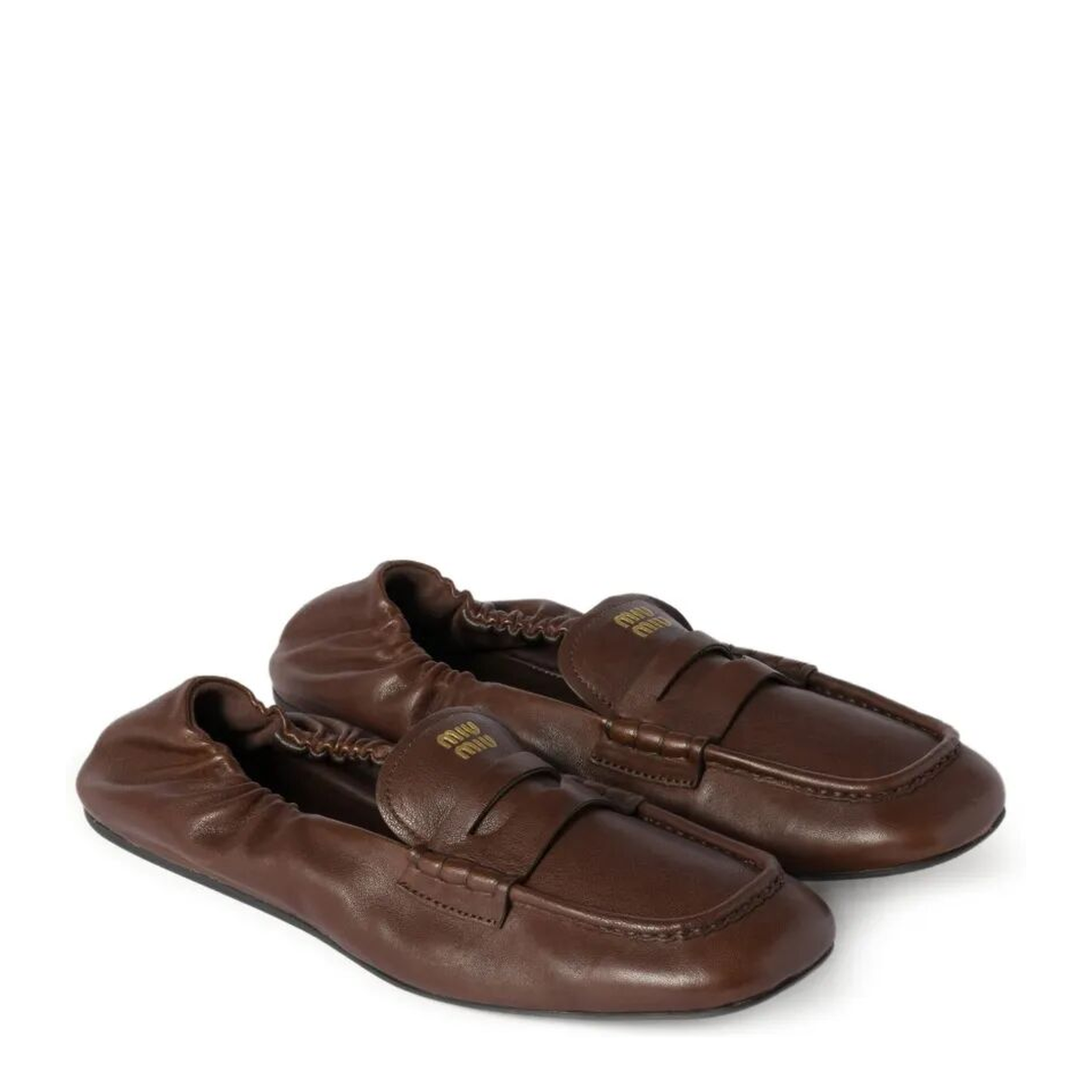 MAYFEYR - MIUMIU - Ruches Nappa Leather Loafers - 5D341EFD005EFX