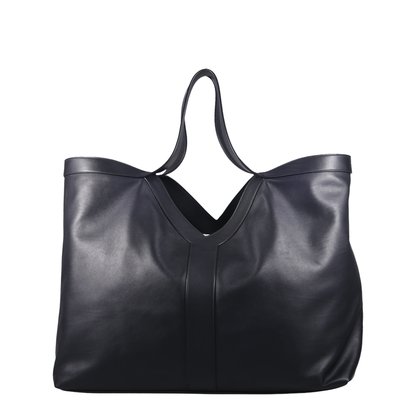 Y Maxi Tote in Grained Leather