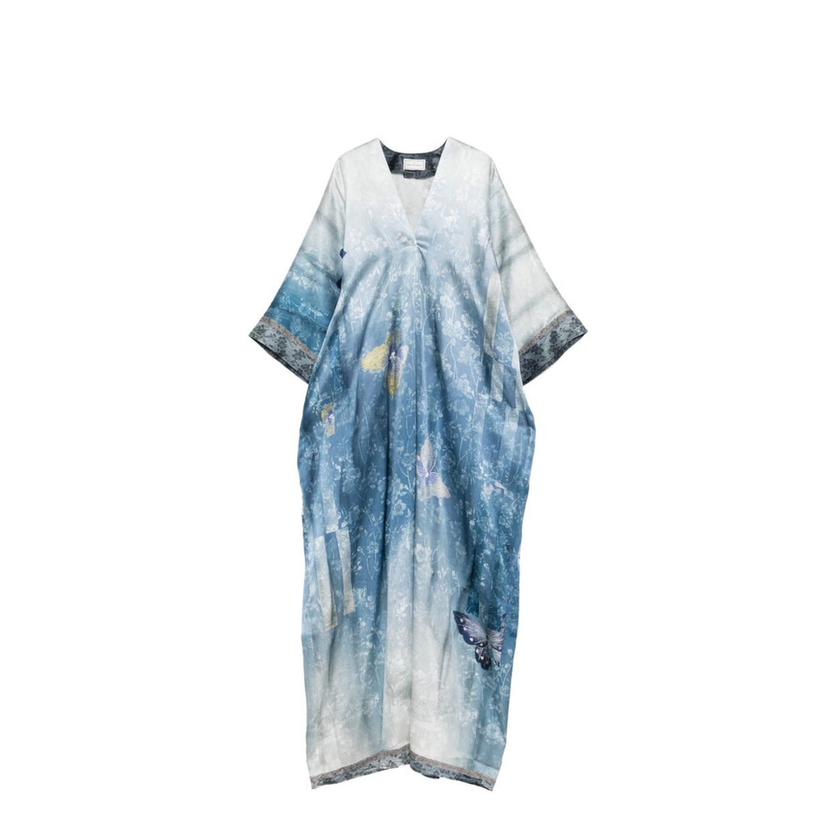 MAYFEYR - Pierre Louis Mascia - Light Blue Butterfly Print Dress - MUTKASAB12658518029101