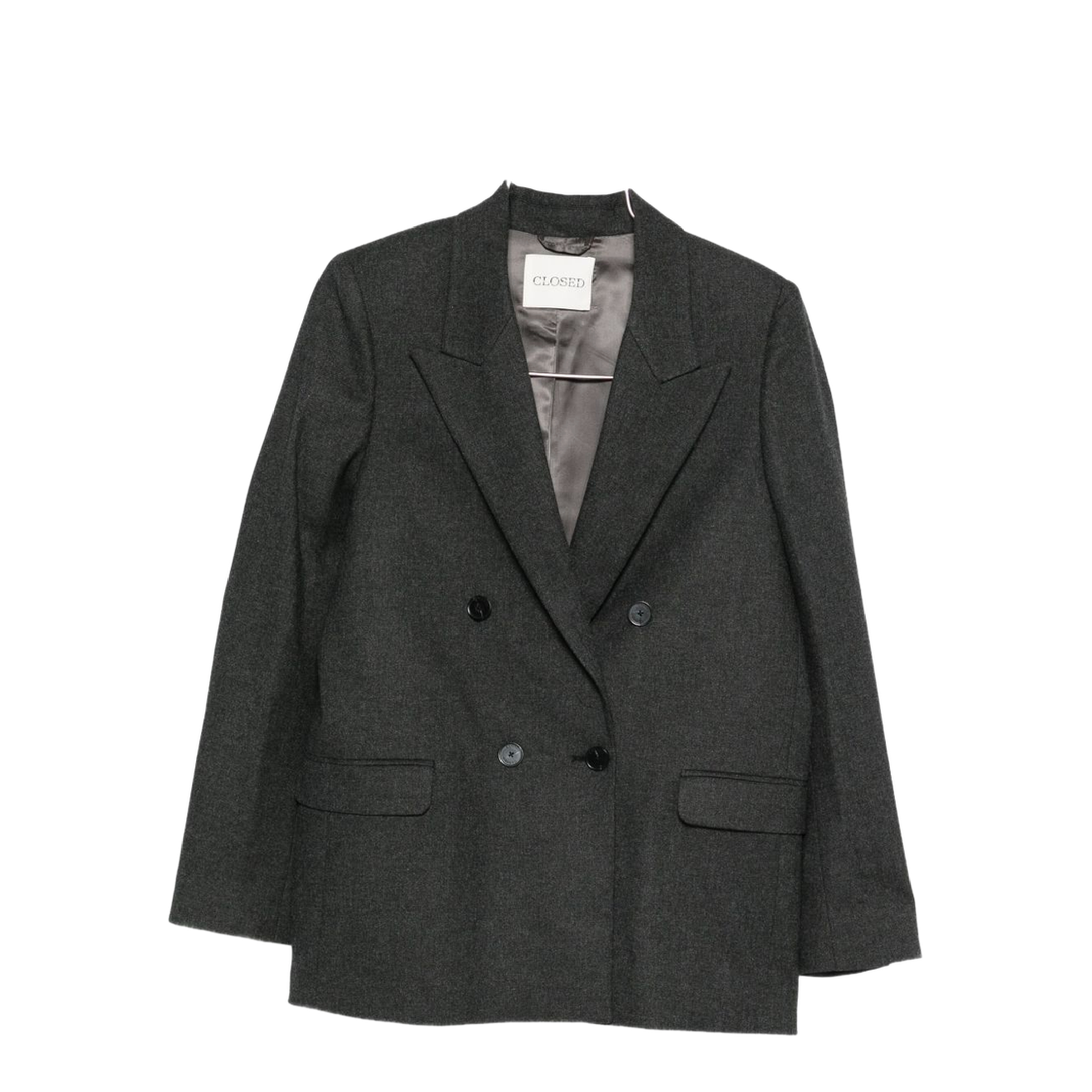 Blazer Wool Blend Double Breasted Jacket