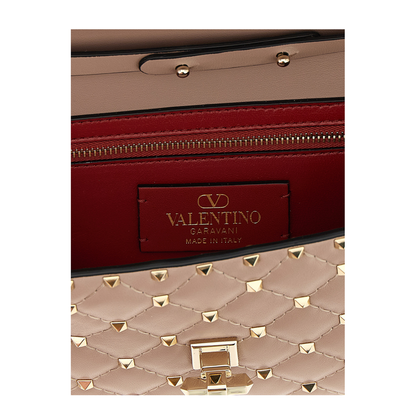 Rockstud Spike Nappa Leather Crossbody Clutch Bag