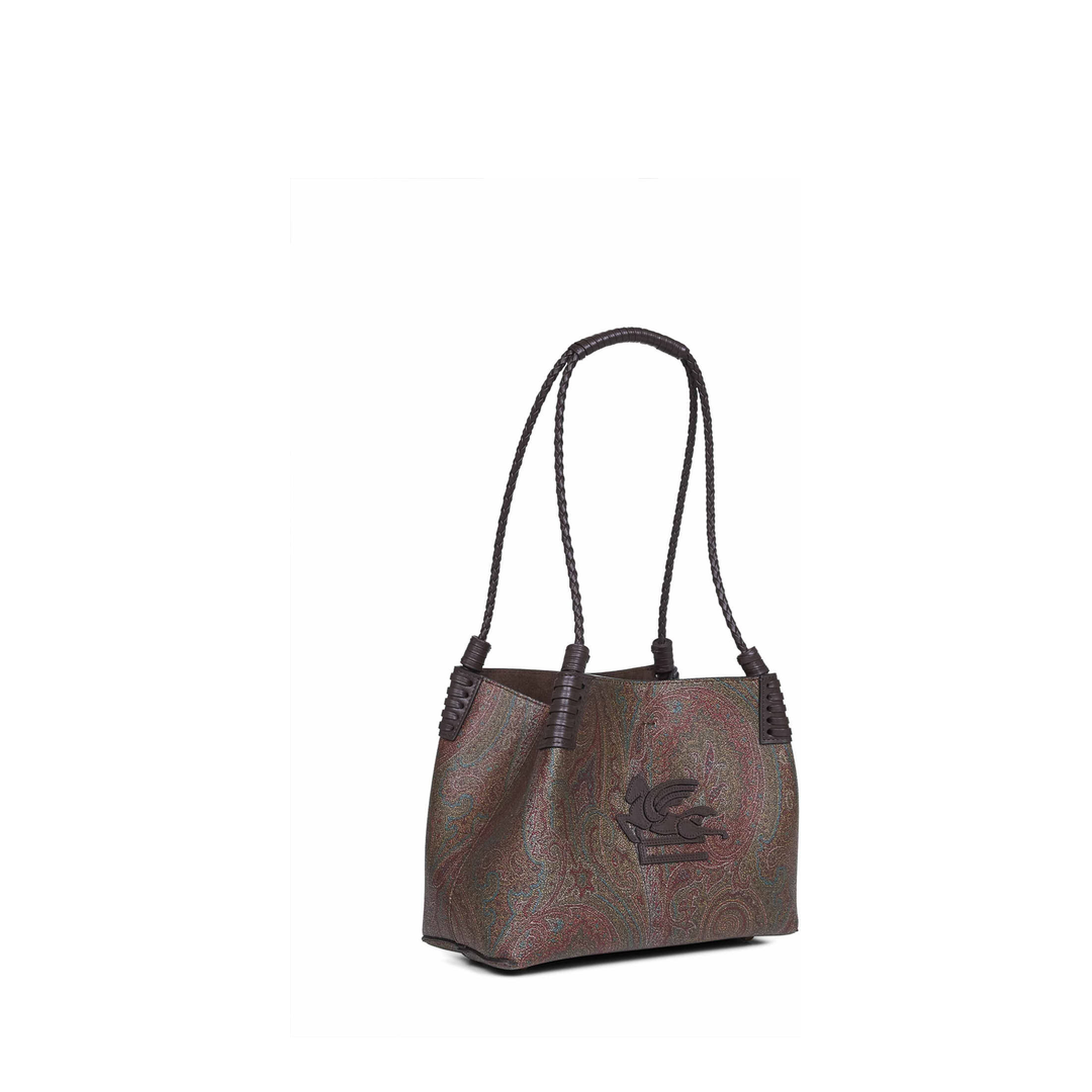 Libra Small Coated Paisley Tote Bag - Brown