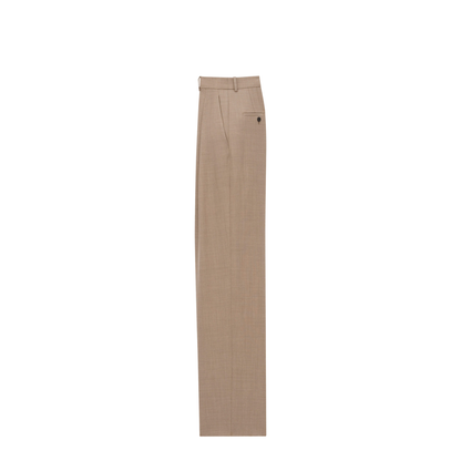 MAYFEYR -  - Wide-Leg Tailored Pants In Caviar Wool - 824389Y1I251506