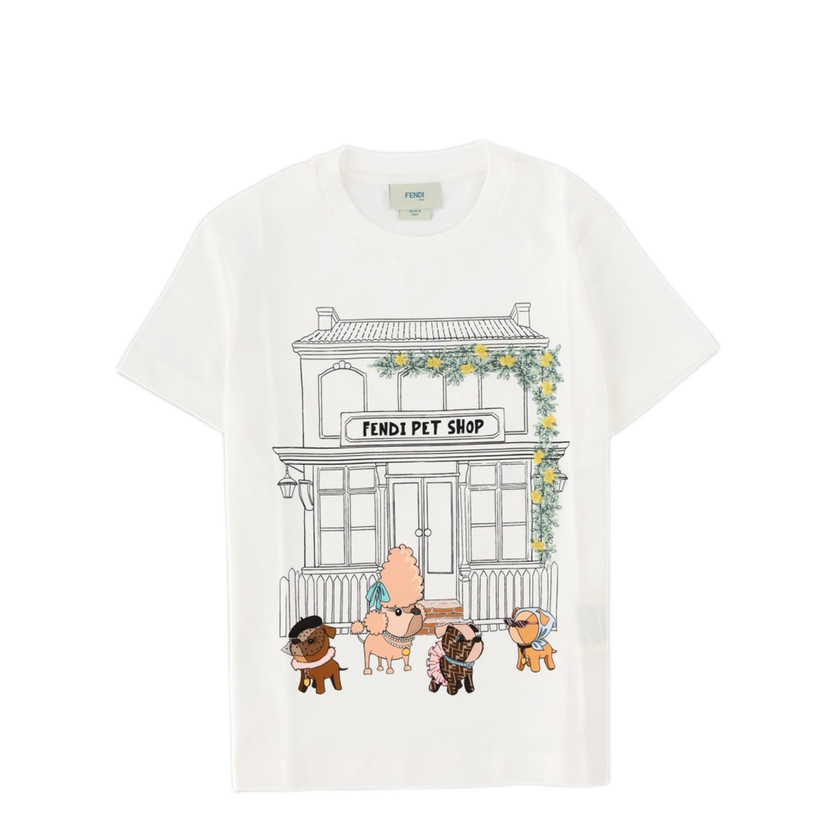 MAYFEYR - Fendi - Graphic Print T Shirt - JFI417KAY8DF0TU9