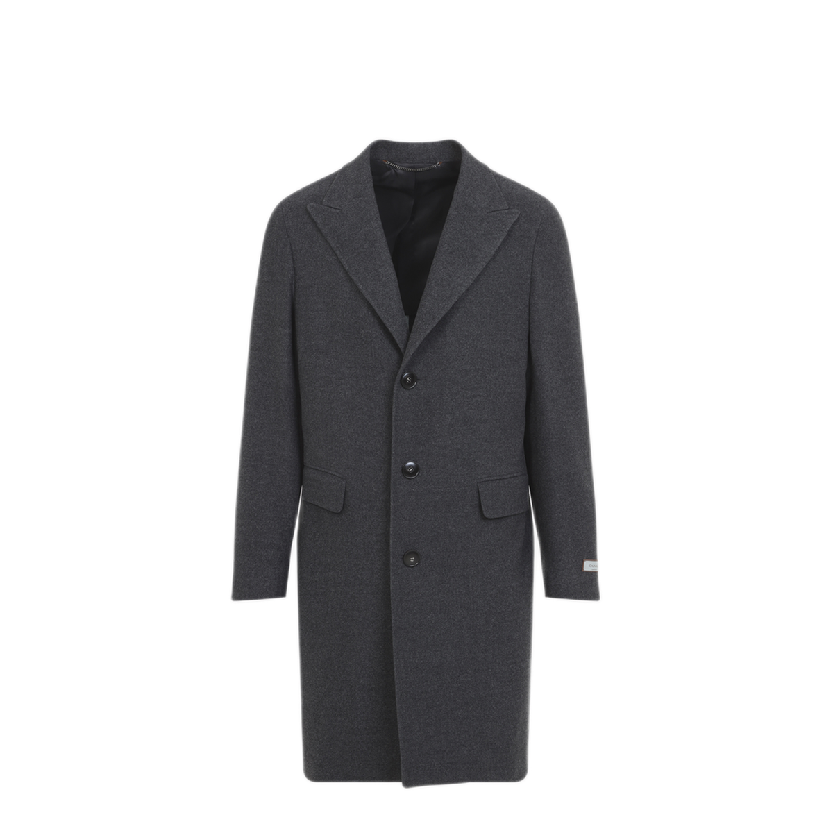 MAYFEYR - CANALI - Charcoal Grey Single Breasted Coat - 50130FF05769111