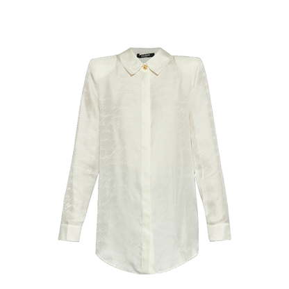 Satin Shirt with Monogram