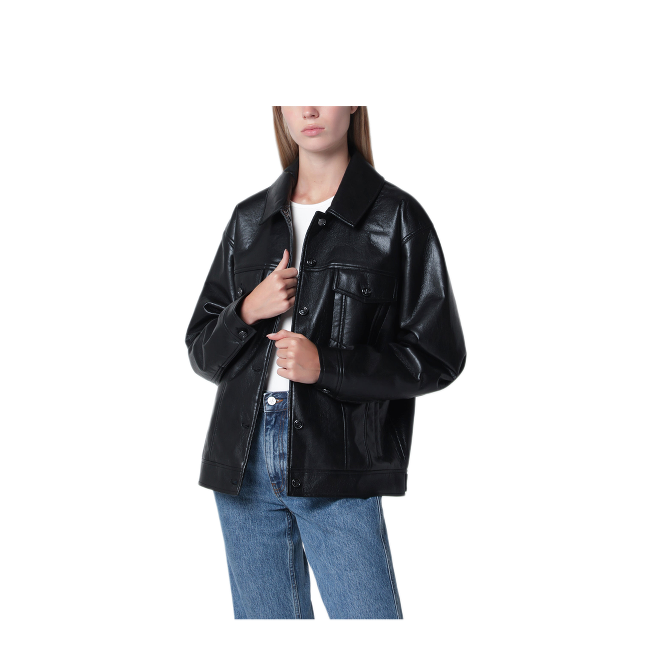 MAYFEYR - Anine Bing - Black Regenerated Leather Jacket - A-01-12573LEBLK81