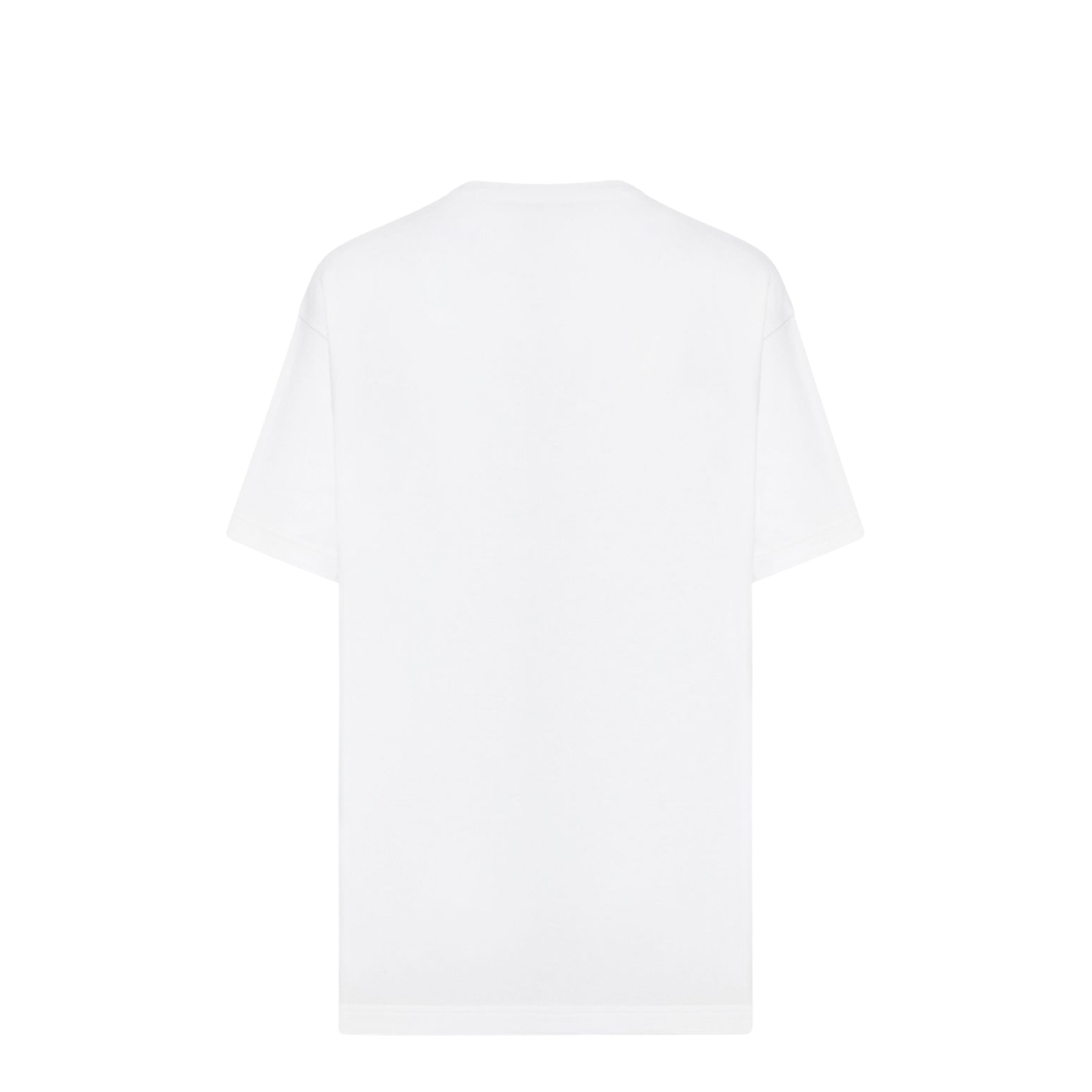Cotton Jersey T-Shirt with Print in White