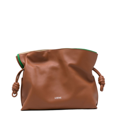 Flamenco Medium Nappa Calfskin Clutch - Brown
