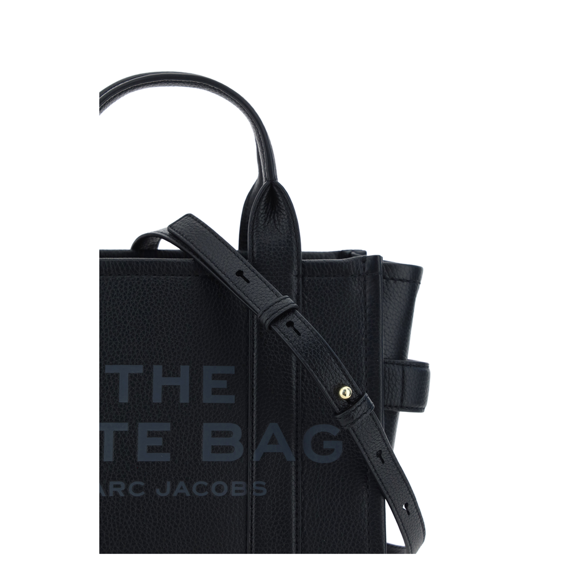 Small Leather Tote Bag - Black
