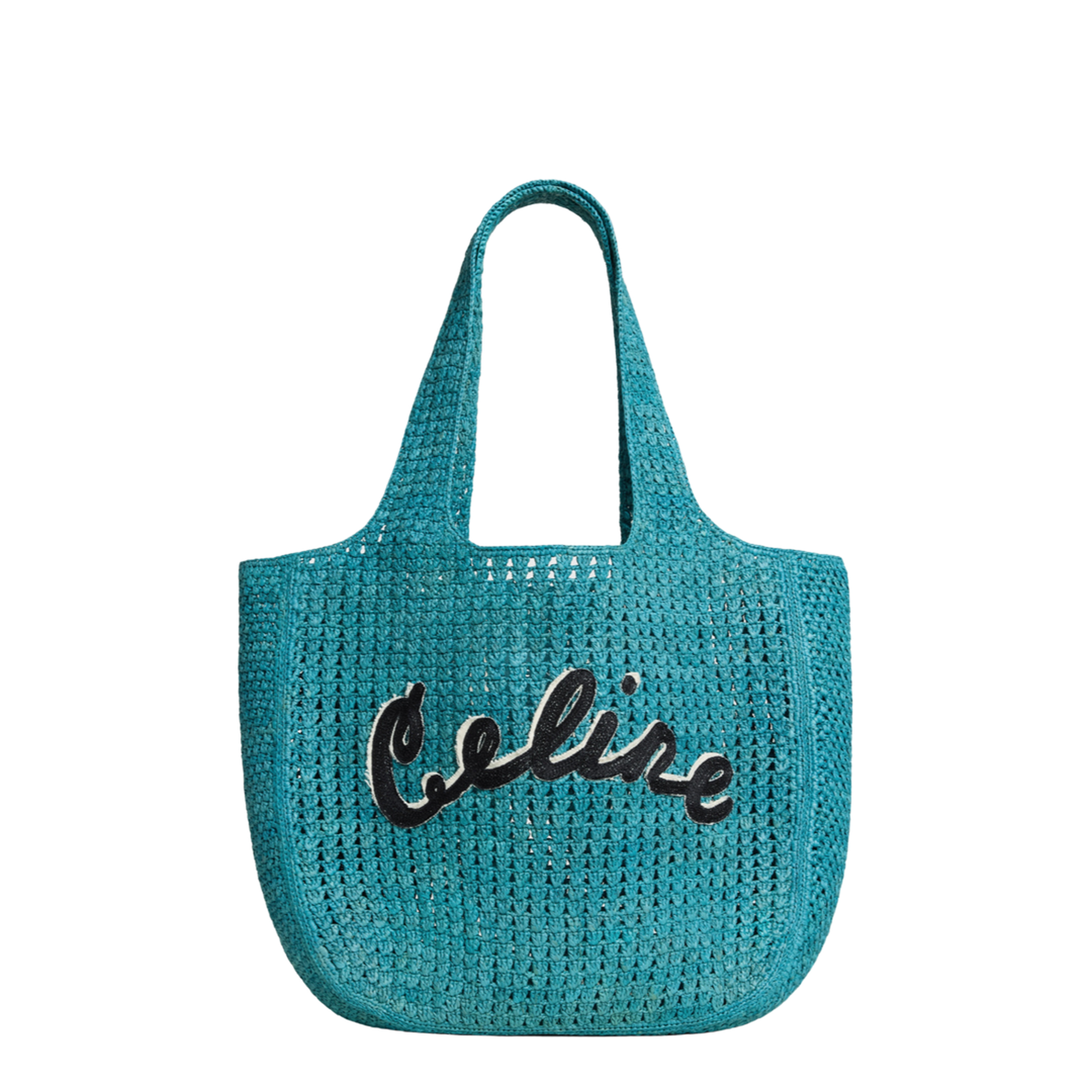Hobo Bag Raffia Blue