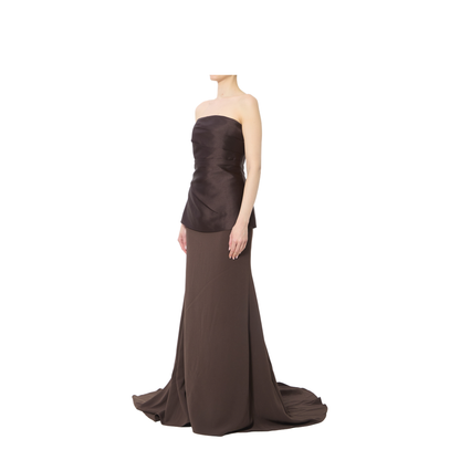 MAYFEYR - Solace London - Alia Maxi Dress - OS47031CHESTNUT
