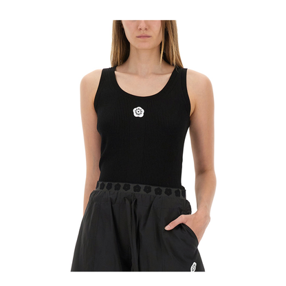 Tank Top with Embroidery Boke Flower 2.0