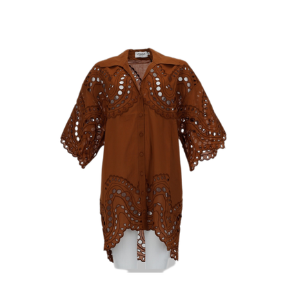 MAYFEYR - Charo Ruiz - Tao Blouse - 263201BROWNSEALACE
