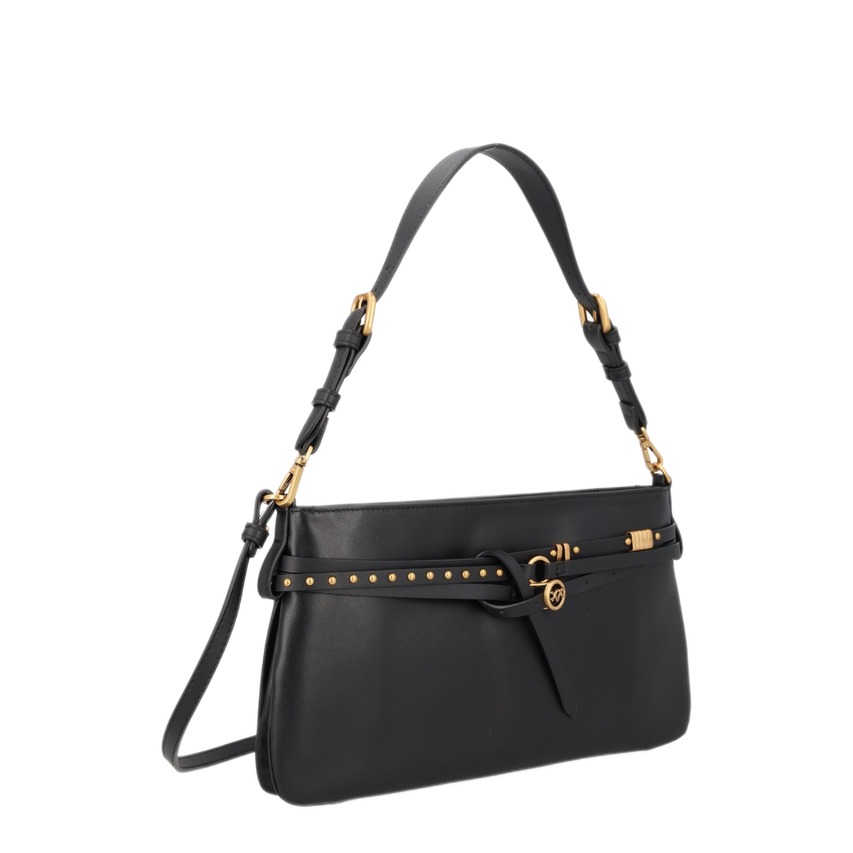 Belt Bag Classic Calfskin Shoulder Bag - Nero/Antique Gold