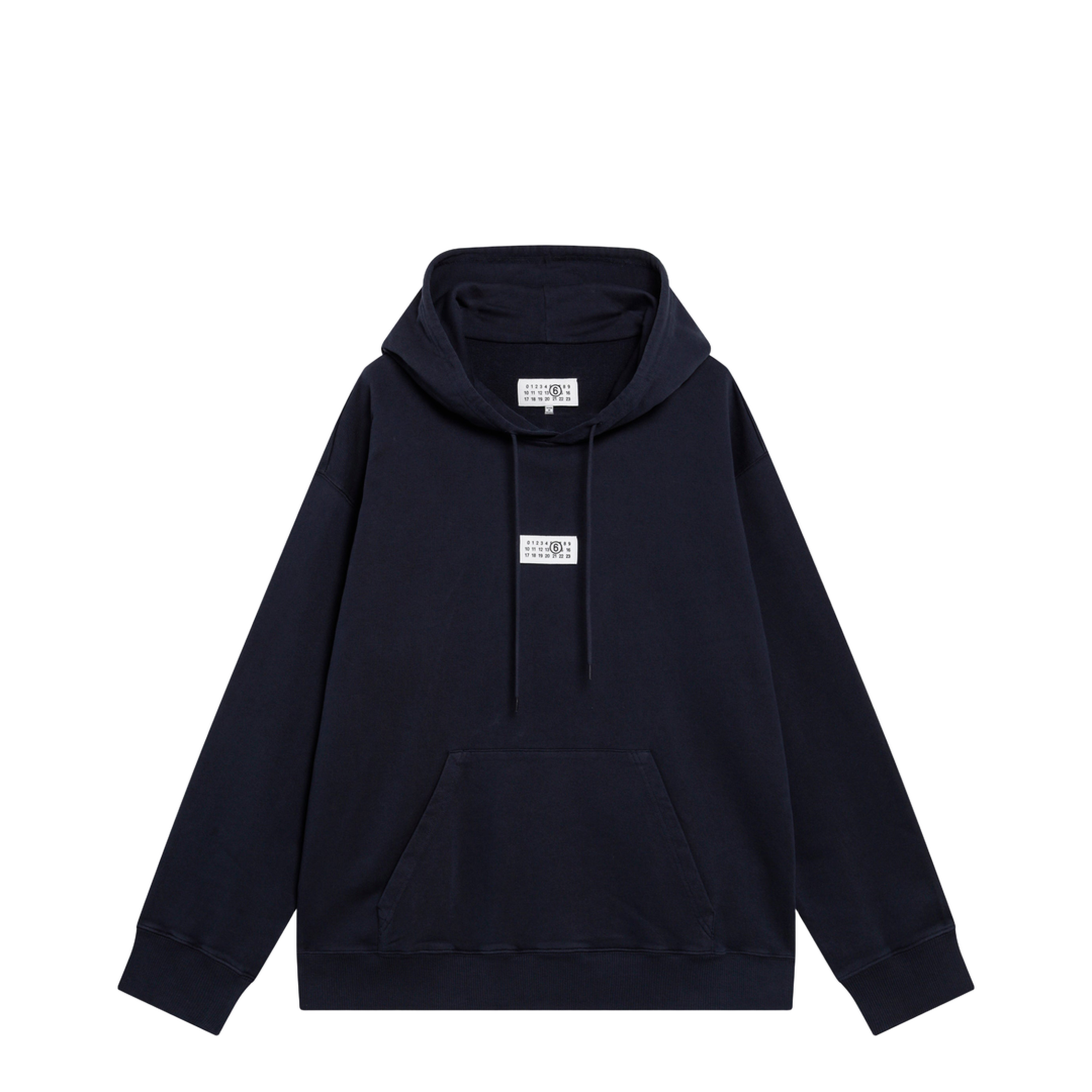 MAYFEYR - Mm6 Maison Margiela - Navy Blue Cotton Hoodie - SH0GU0048M25025524