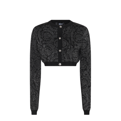 Black Viscose Blend Cardigan