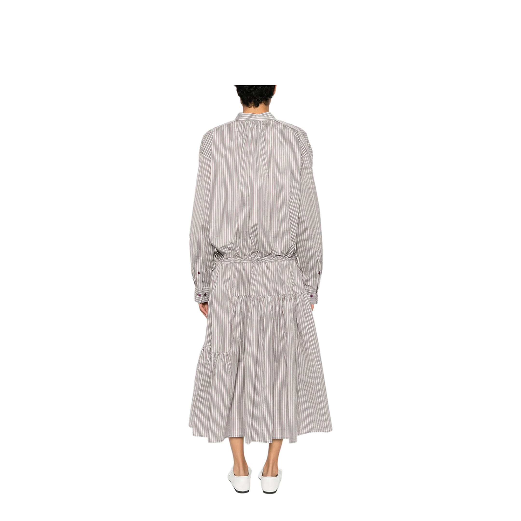 MAYFEYR - Dries Van Noten - Striped Silk-Blend Long Dress - 0110503132