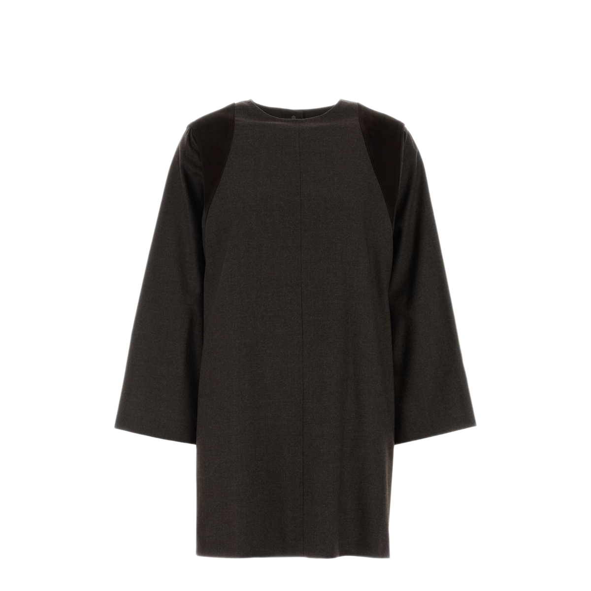 MAYFEYR - Max Mara - Dark Brown Stretch Wool Mini Dress - 2621226343600004