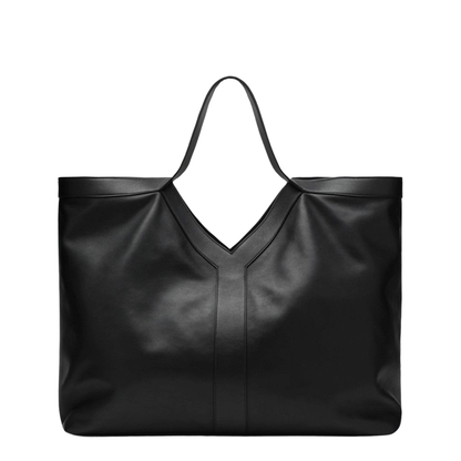 Y Maxi Tote in Grained Leather