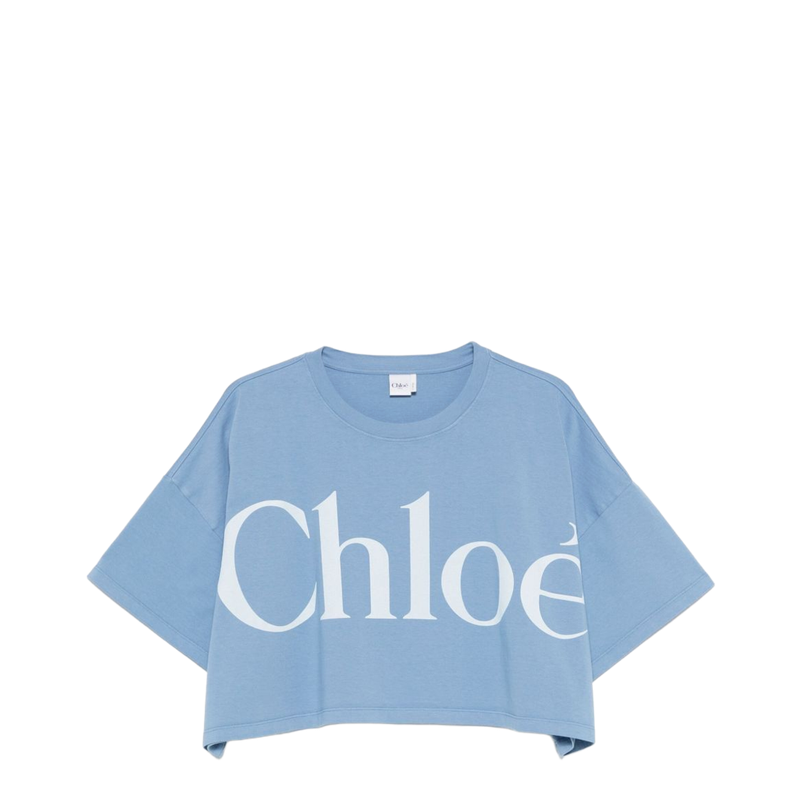 Cropped Boxy Logo T-Shirt in Cotton Jersey