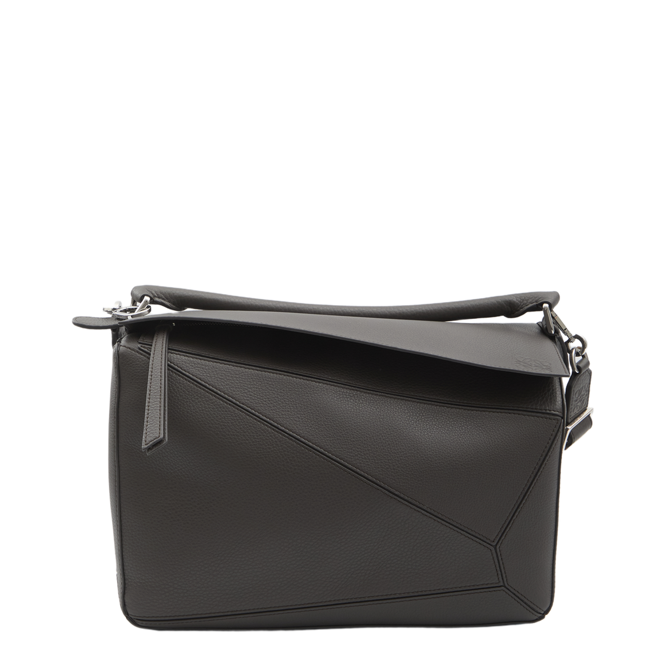 Large Puzzle Bag in Supple Grained Calfskin Brown