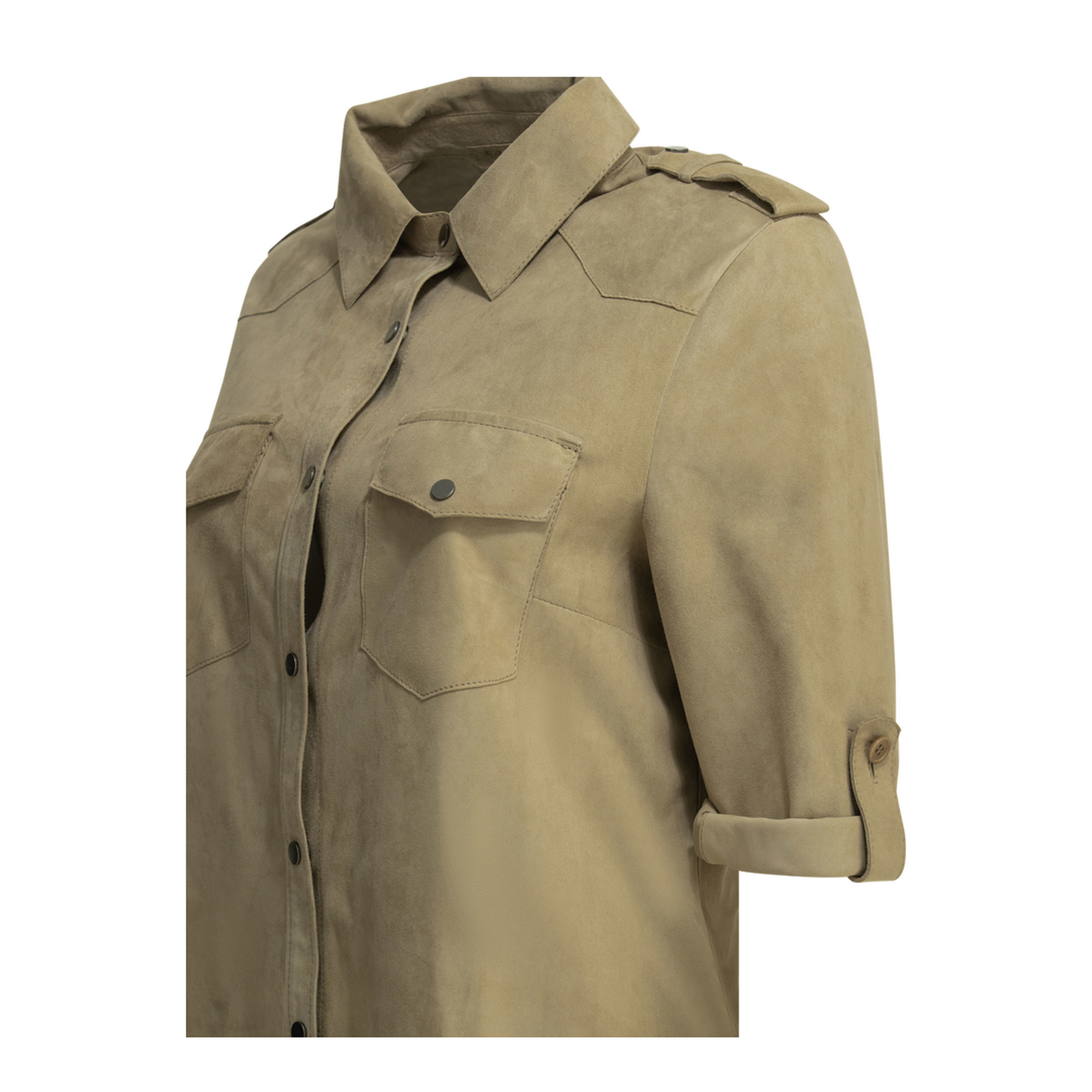 MAYFEYR - Salvatore Santoro - Casual Suede Shirt - 50150DCAMBEIGE