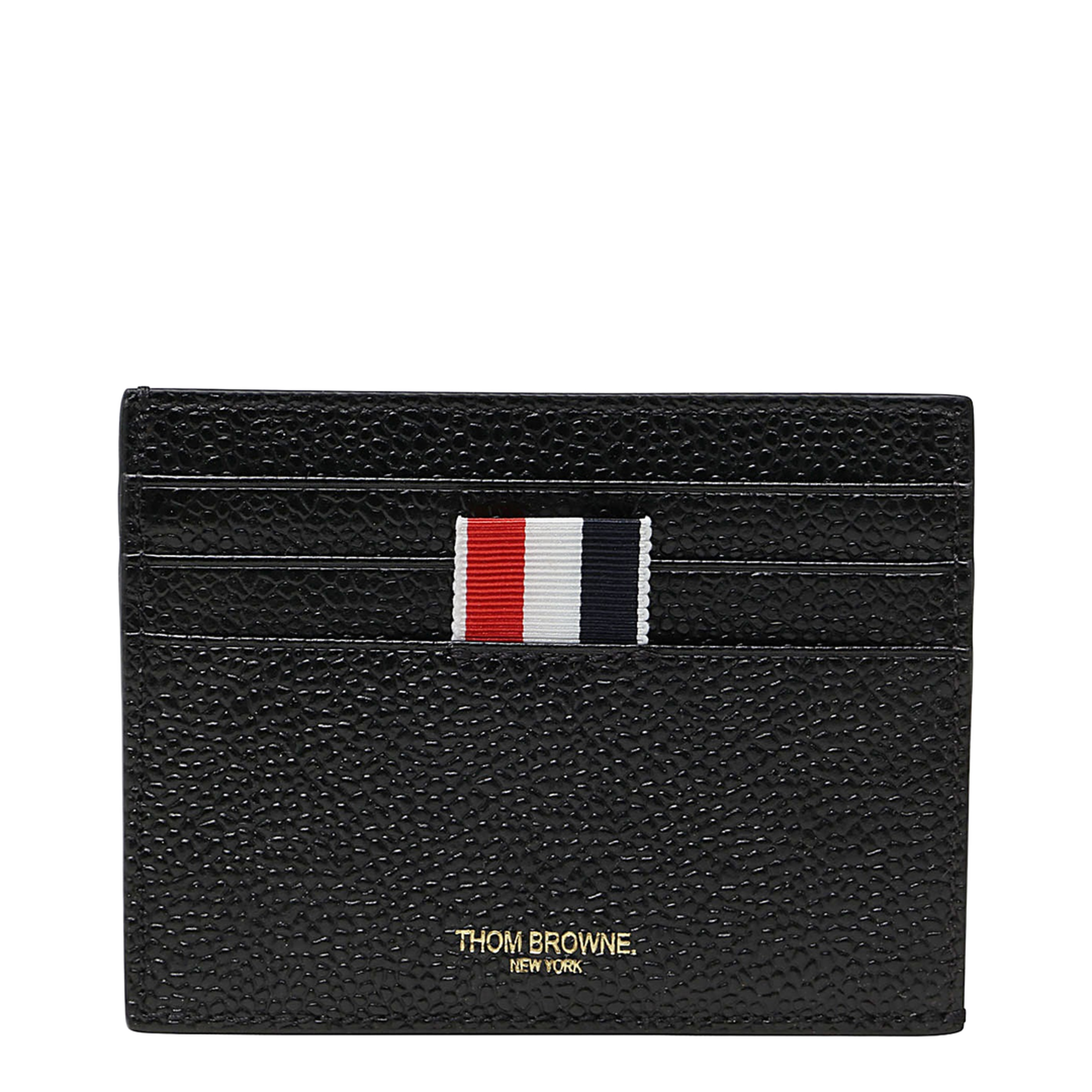 Pebble Grain Leather Single Card Holder