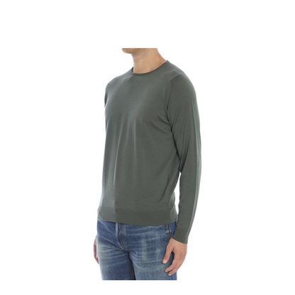 MAYFEYR - John Smedley - Long Sleeve Crewneck Pullover - LUNDYHIGHLANDGREEN