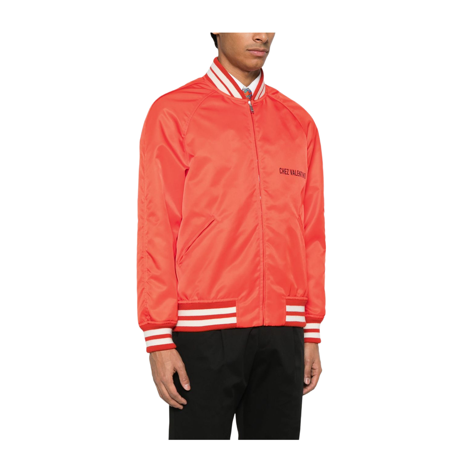 Chez Valentino-Print Bomber Jacket