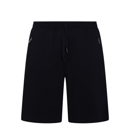 Techno Cotton Fleece Bermuda Shorts Black