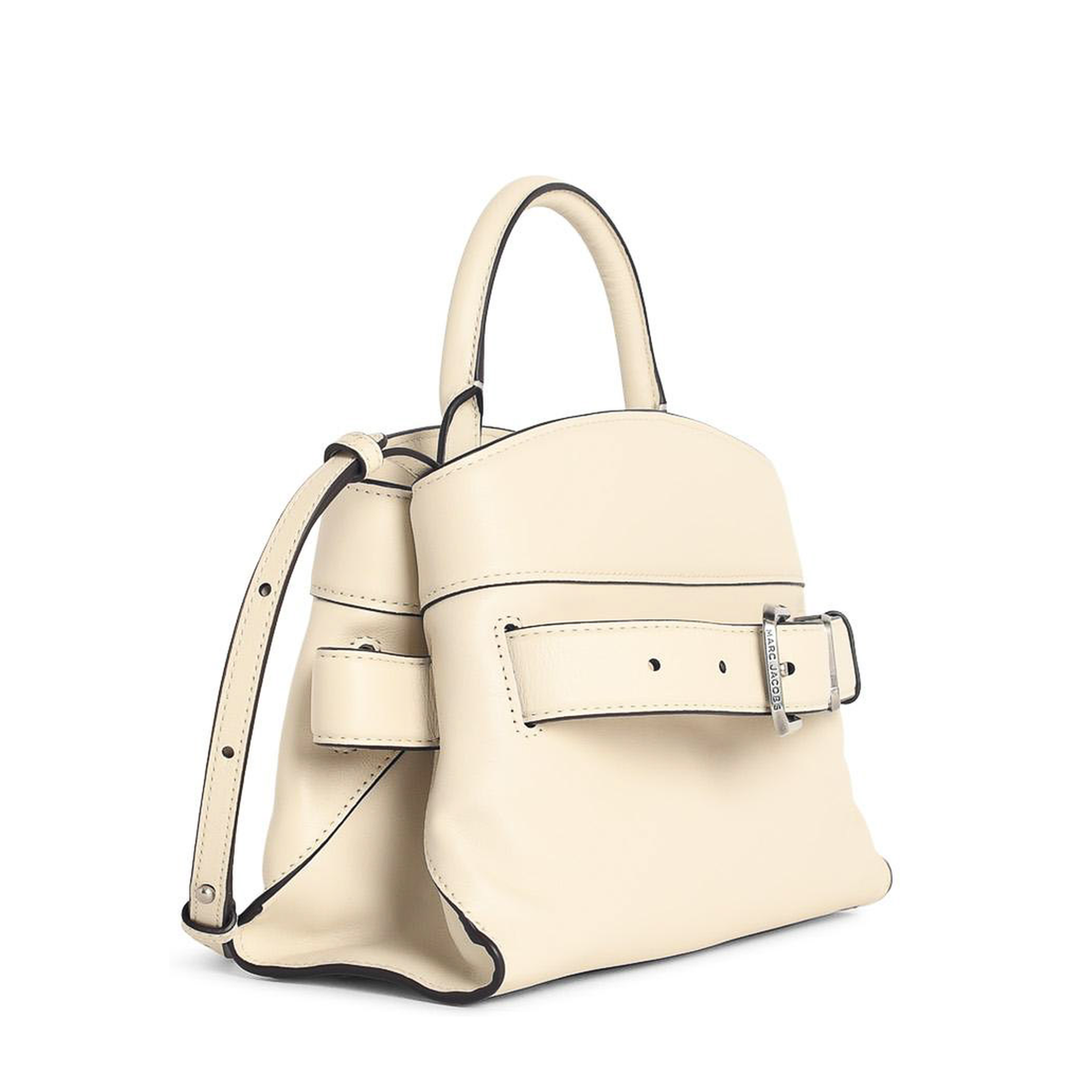 Small Satchel White Leather Bag