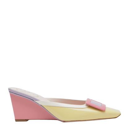 Belle Vivier Wedge mules in patent leather