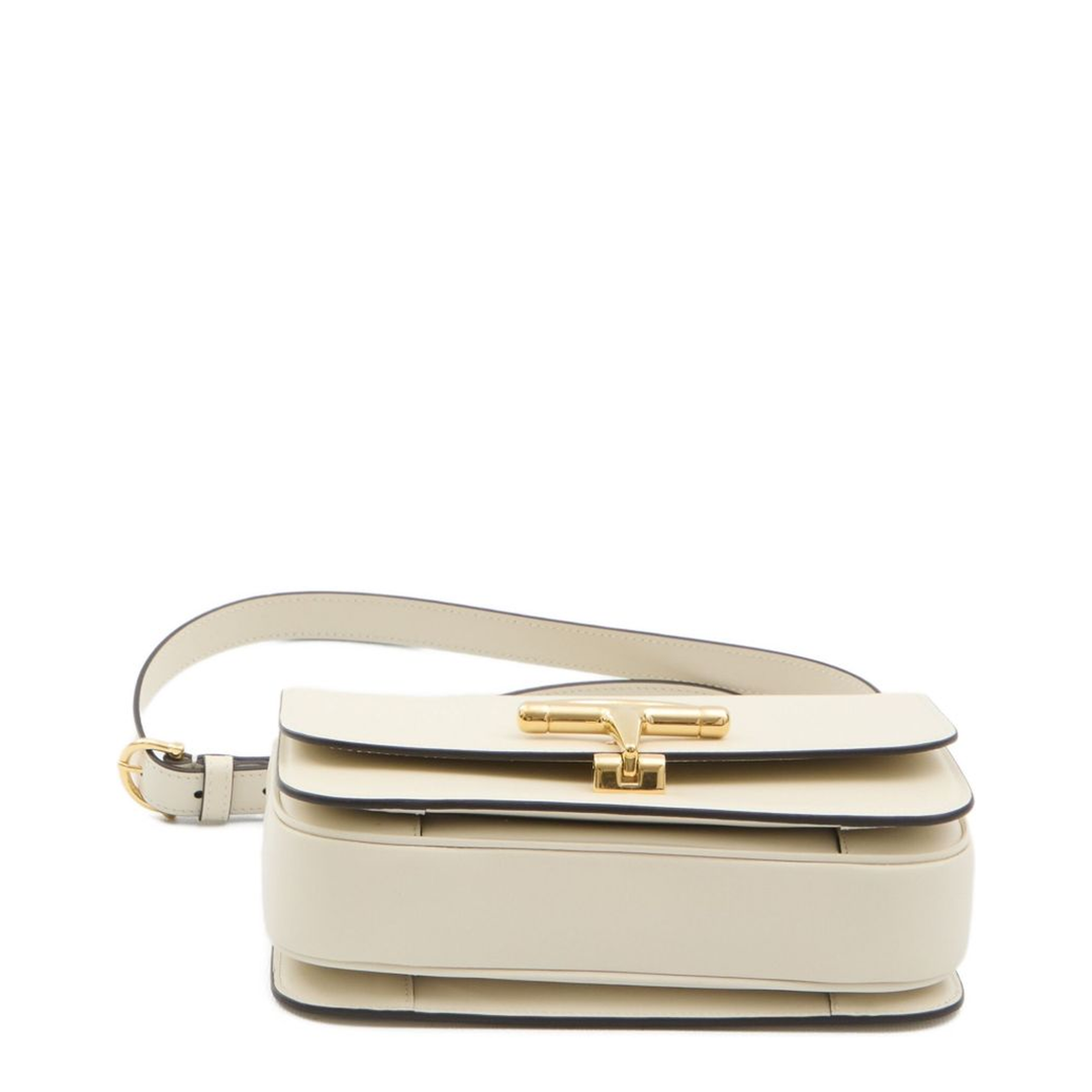 Siena Small Leather Shoulder Bag Ivory