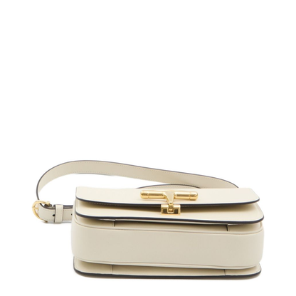 Siena Small Leather Shoulder Bag Ivory