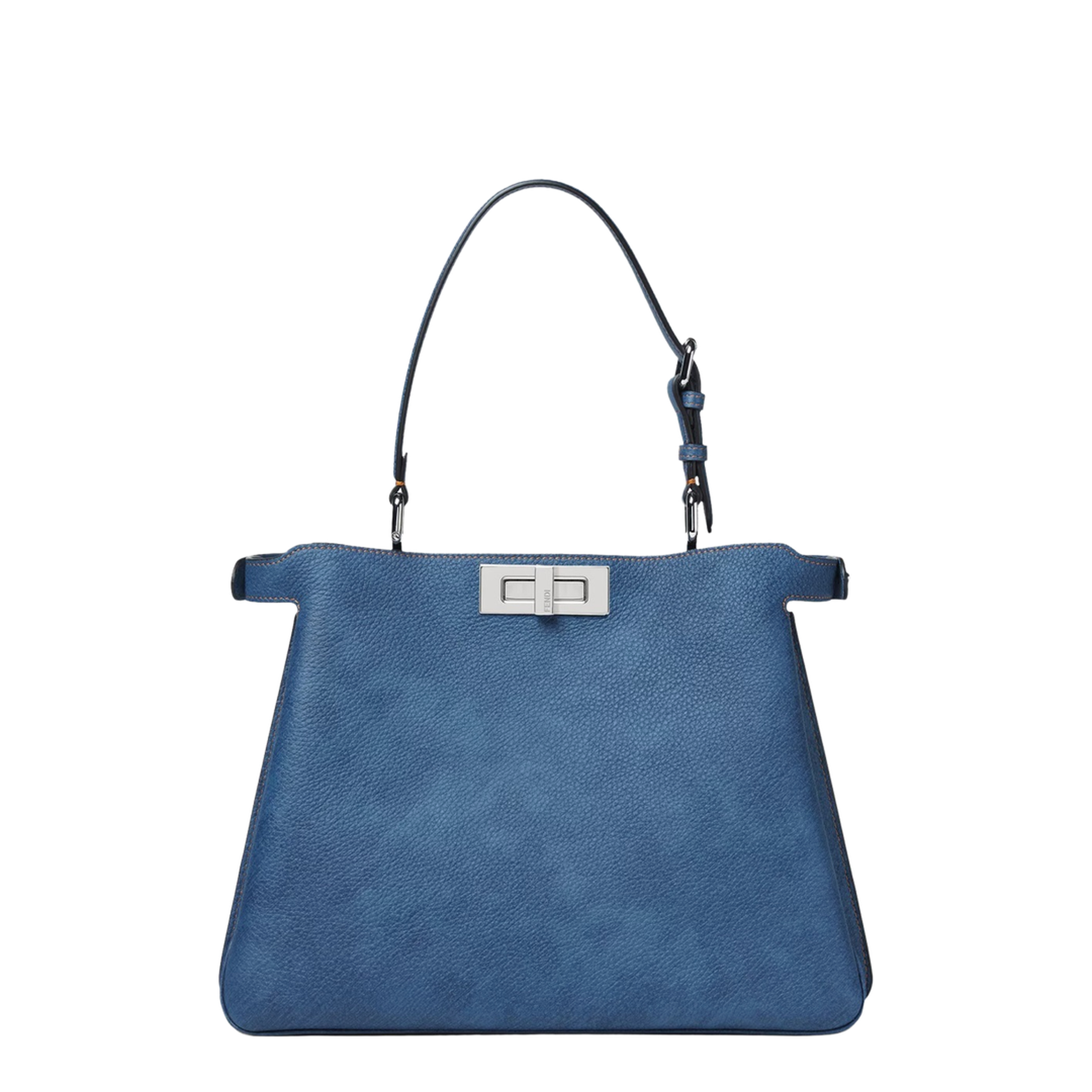 Peekaboo Soft Medium Cuoio Romano Leather Blue