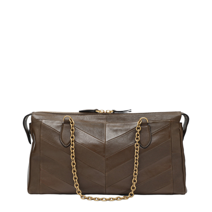 MAYFEYR - Valentino - Panthea Bag In Tundra-Colored Nappa Leather With Chevron Pattern - 9W2B0S70UYFBGQ