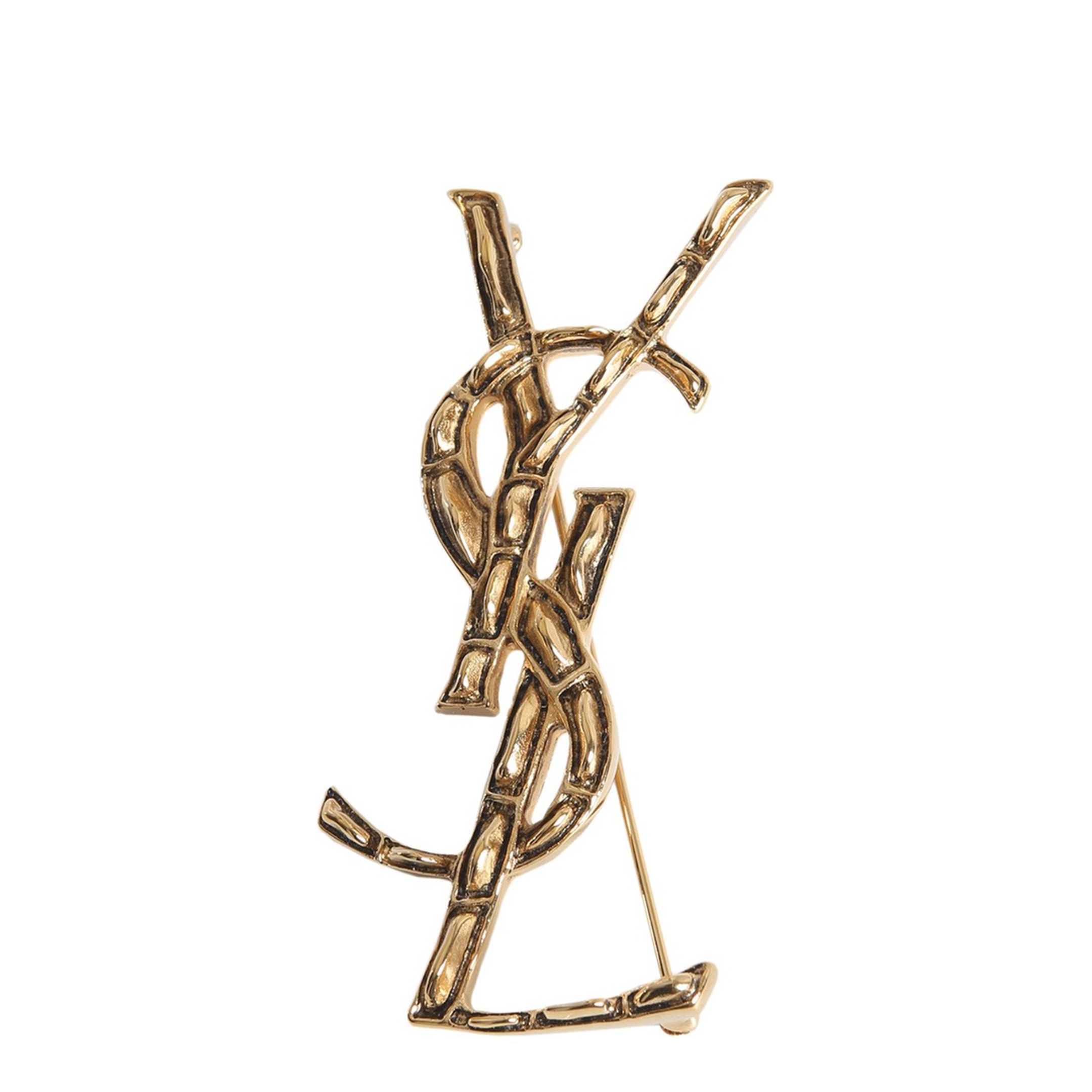 CASSANDRE Crocodile Brooch in Metal in Gold