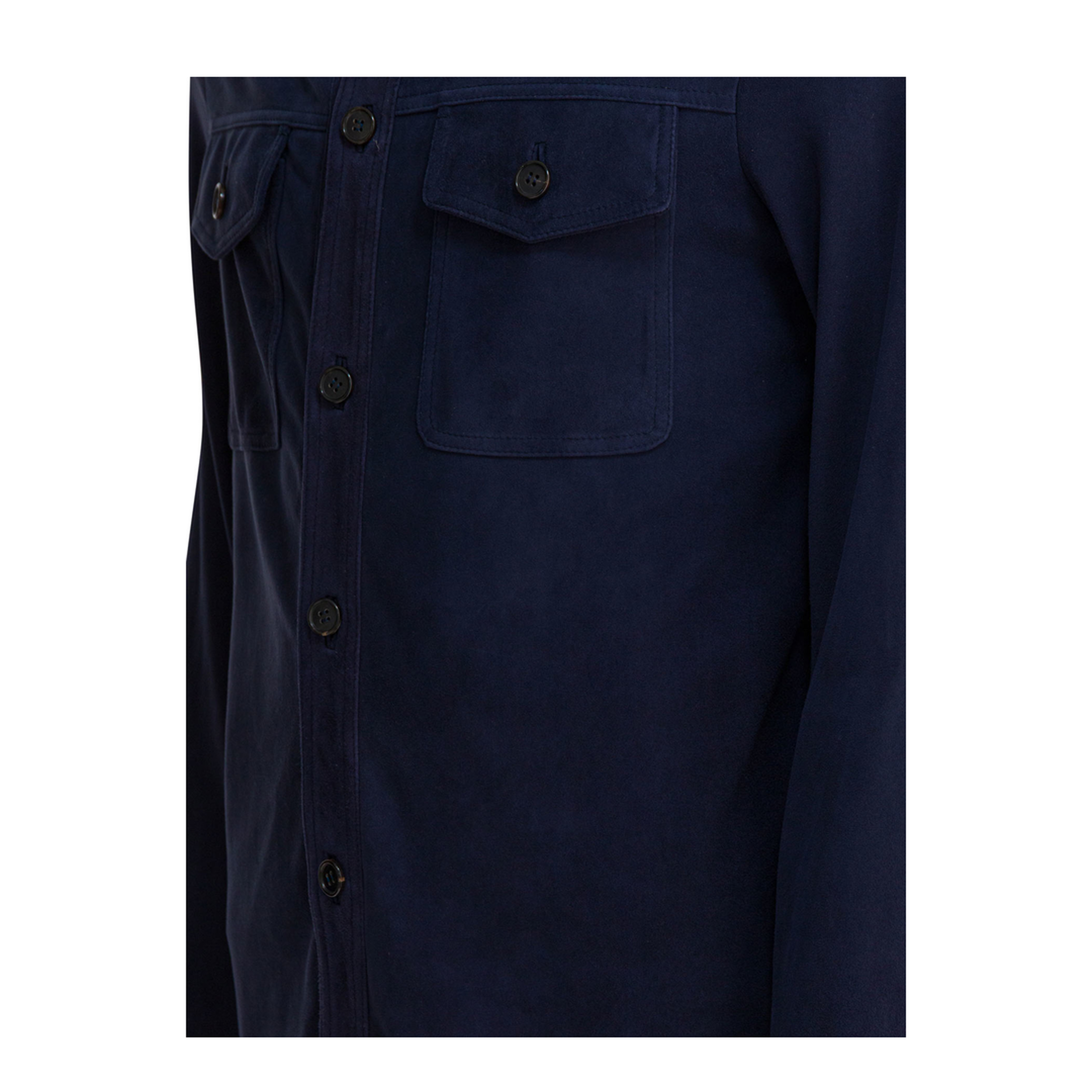 MAYFEYR - Altum - Suede Overshirt Jacket - OVERSHIRTSUEDEBLUE