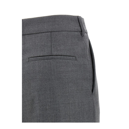 Wide Leg Trousers In Grigio Medio Mel