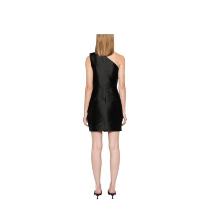 One-Shoulder Draped Mini Dress