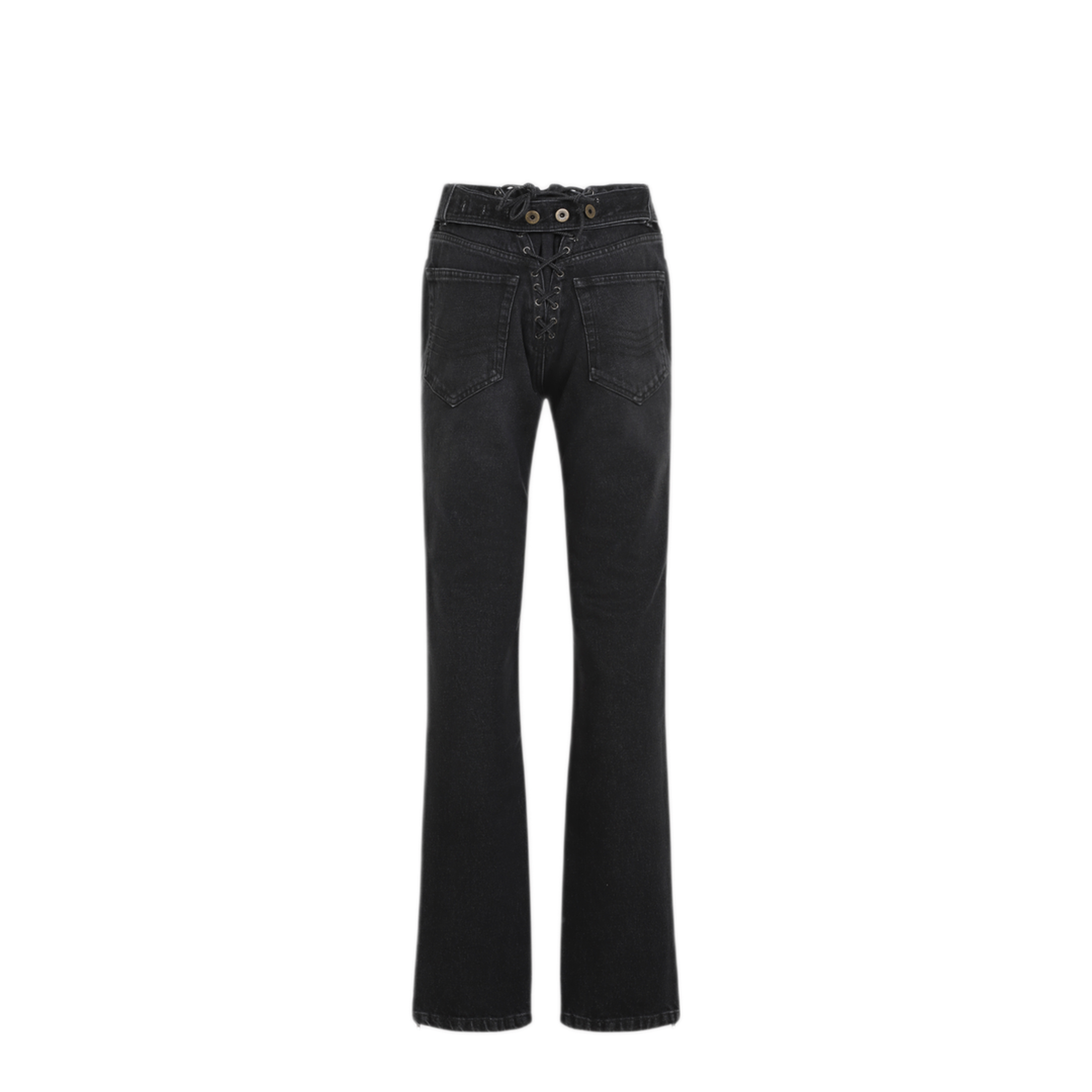 MAYFEYR - Jean Paul Gaultier - Denim Jeans With Lacing And Knee Bonding Detail - FJE148LPD01606